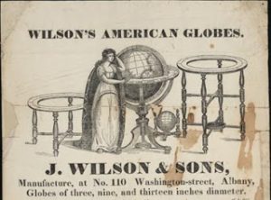 Wilson advert for globes 1832 (detail top)