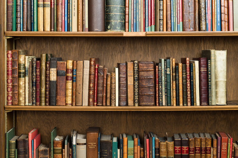 Bookshelves at the Clements