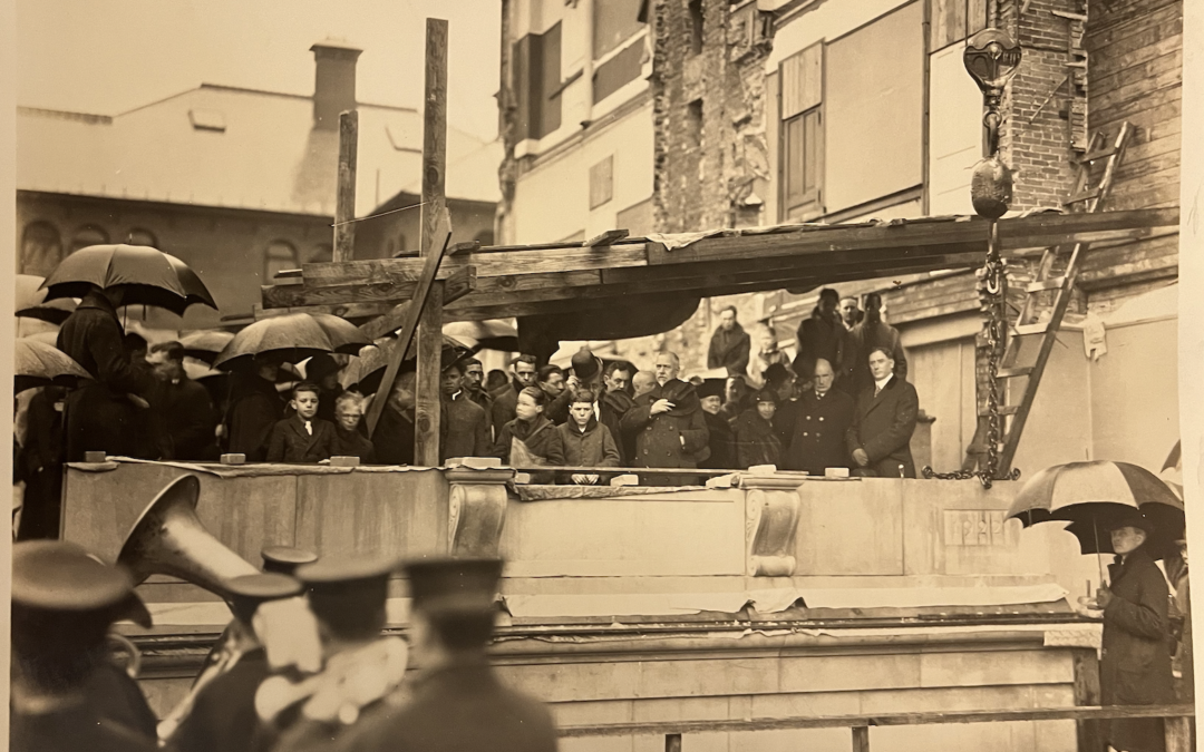 March 31, 1922: The cornerstone is laid