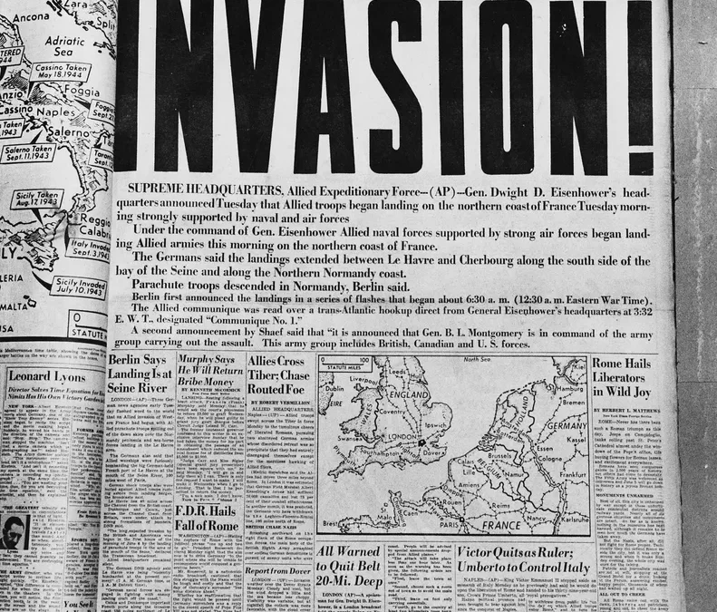 November 1944: Library receives invasion notices