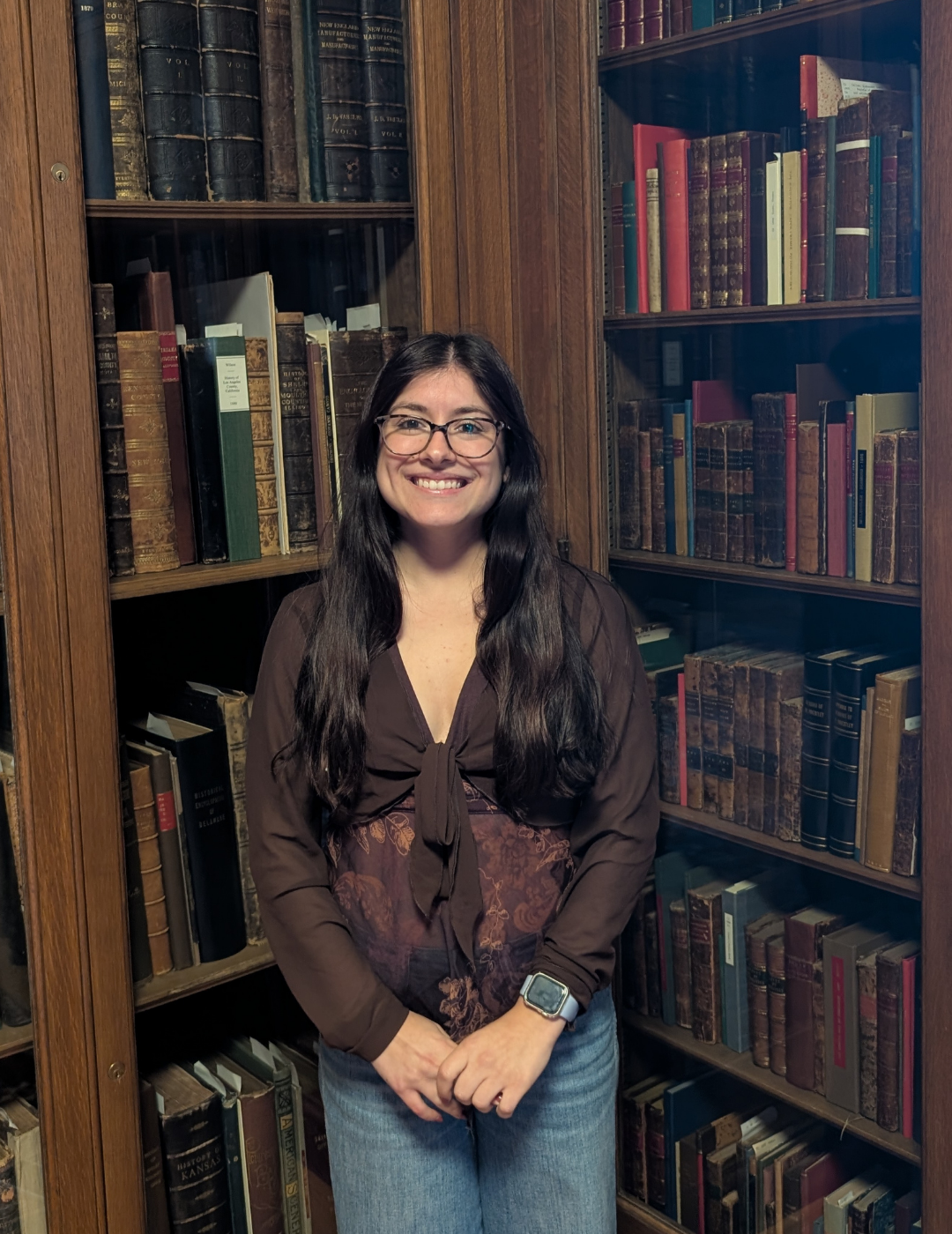 Kelsey Turgeon in the Avenir Foundation Reading Room.