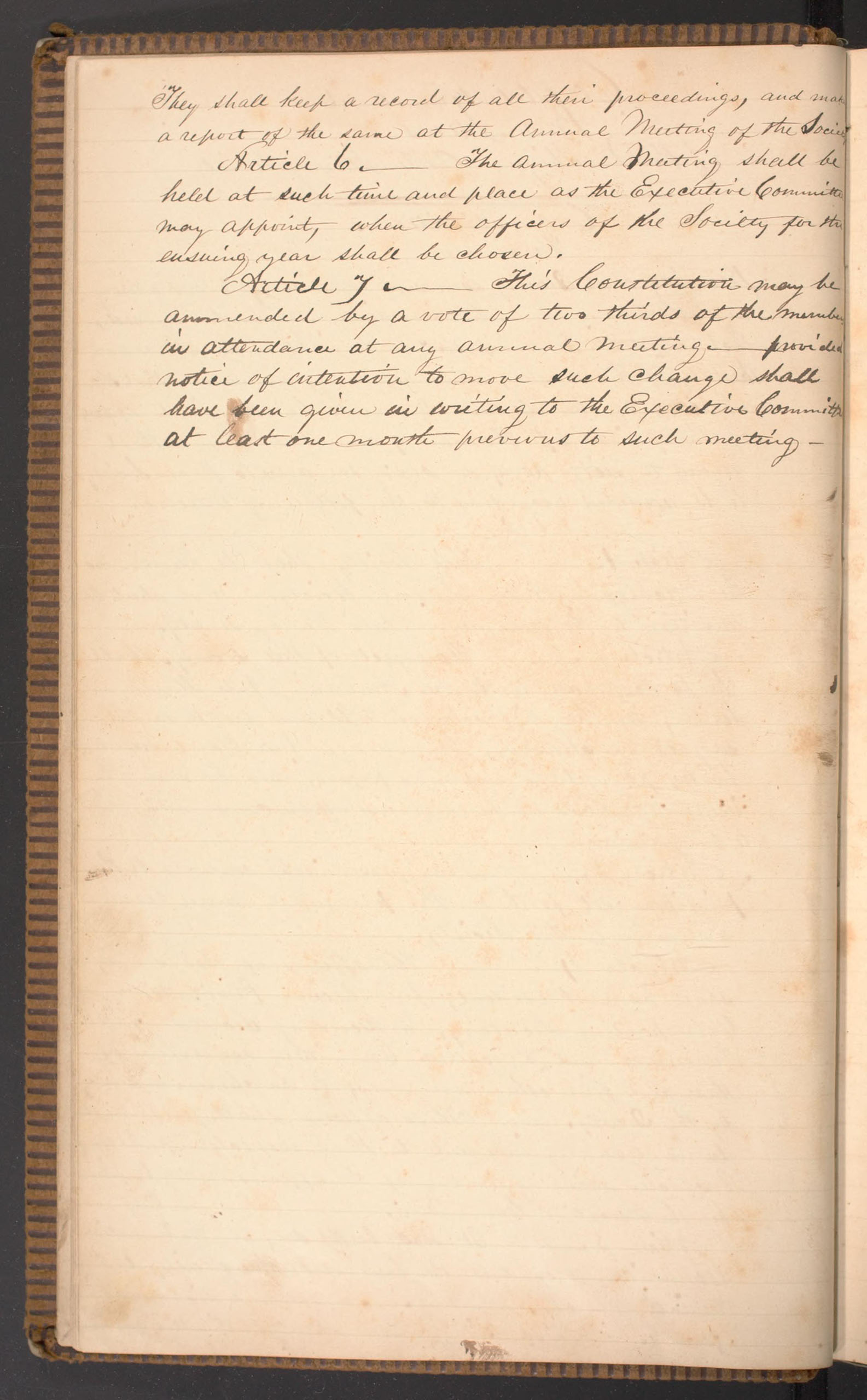 Constitution and bye-laws of the Michigan Anti Slavery Society 2 Page two of Page one of the Constitution of the Michigan Anti Slavery Society