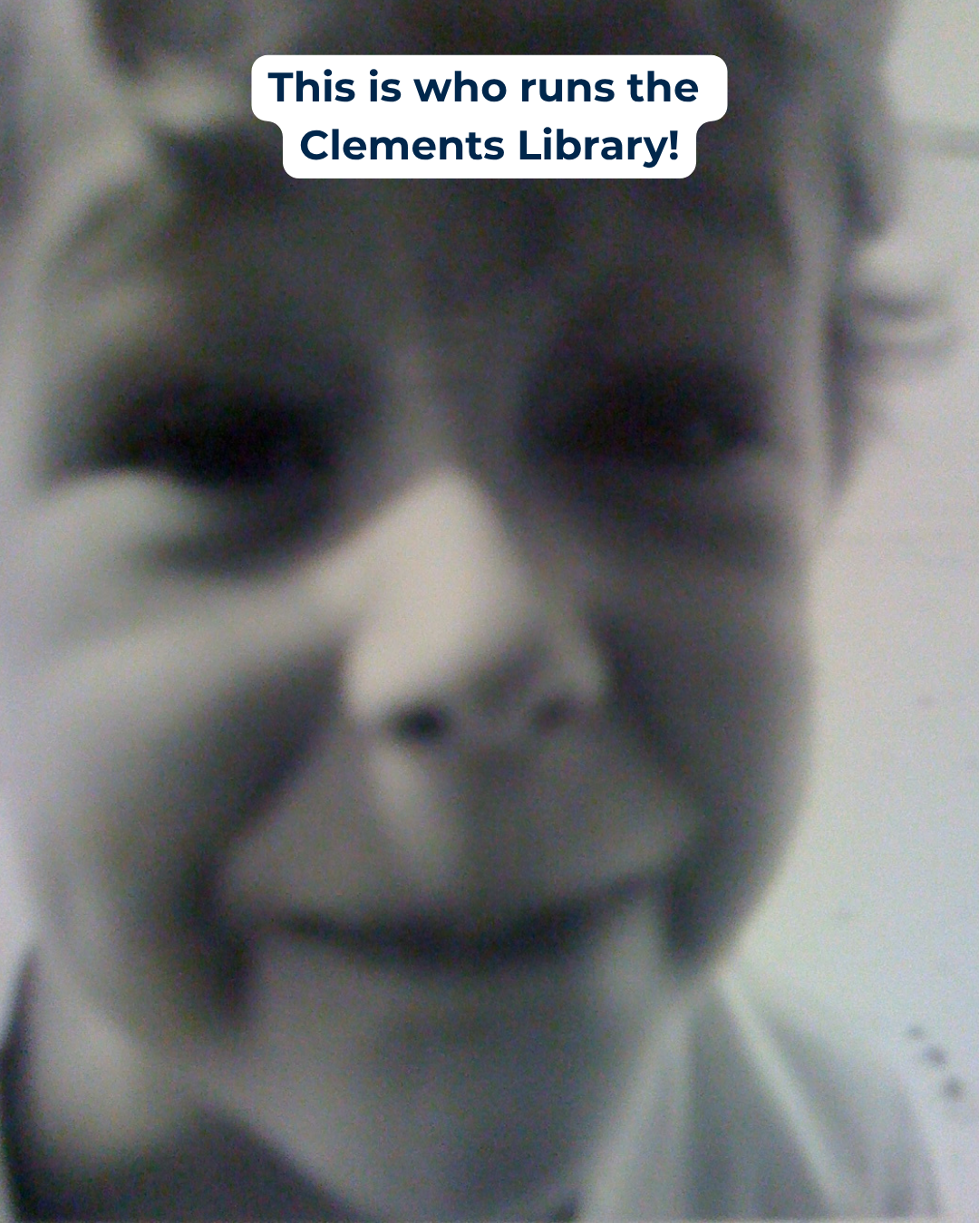 This is who... Paul "This is who runs the Clements Library!" Black and white photo of a young boy.
