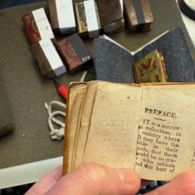 Mini Book Preface Preface page of a miniature book.