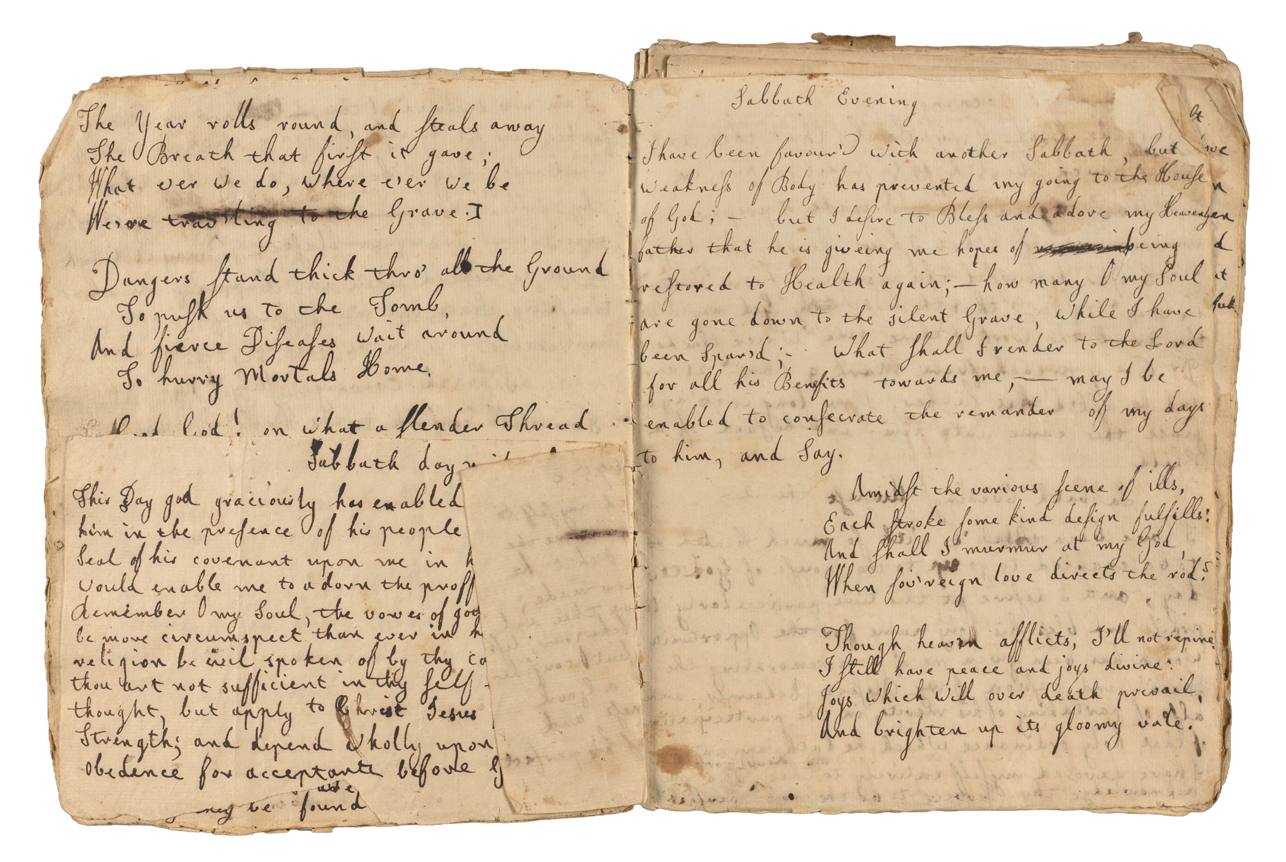 mss-wclmss000251-brattle street diary 1772-1775-image2 A diary entry with a section of blank space spread between two pages.