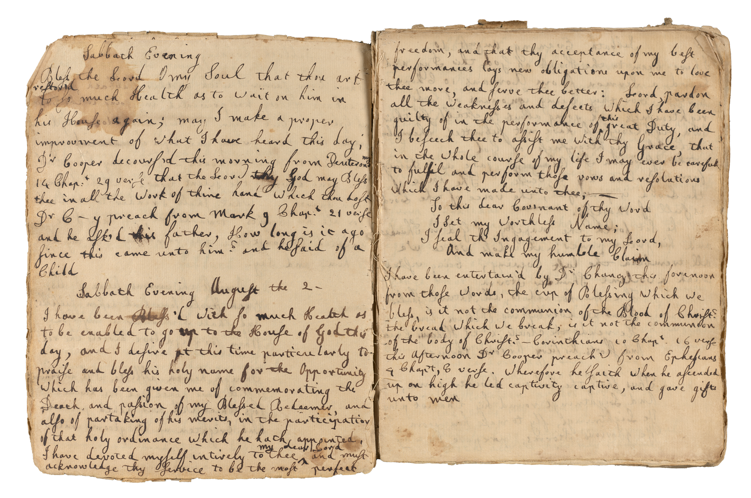 mss-wclmss000251-brattle street diary 1772-1775-image3 Diary entry for Sabbath Evening