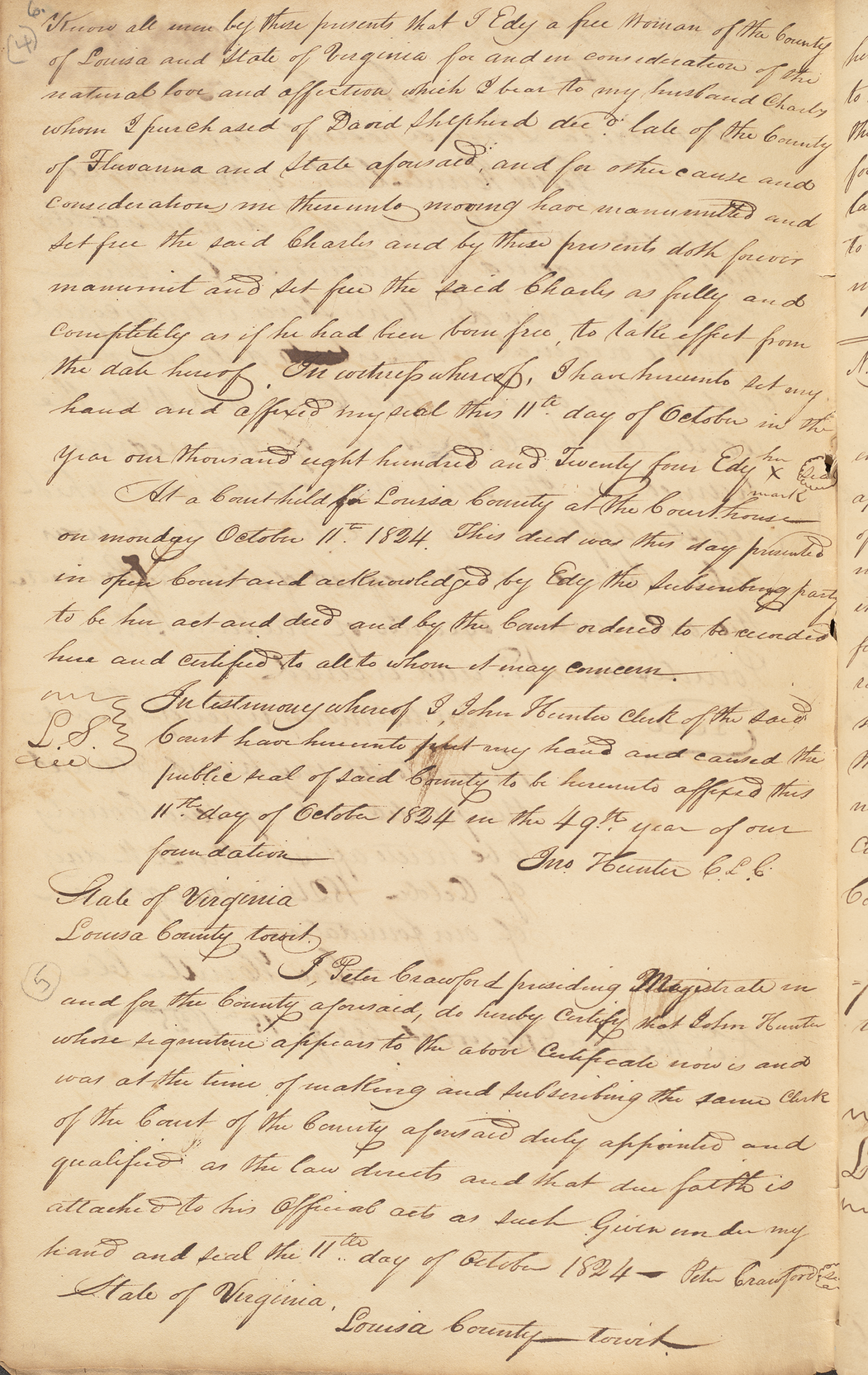 mss-wclmss002610-ohio court of common pleas jackson county, manumission documents-pp.6 Manuscript legal document from Ohio.